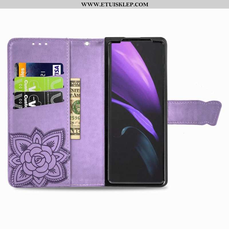 Etui Folio do Samsung Galaxy Z Fold 4 Gigantyczny Motyl